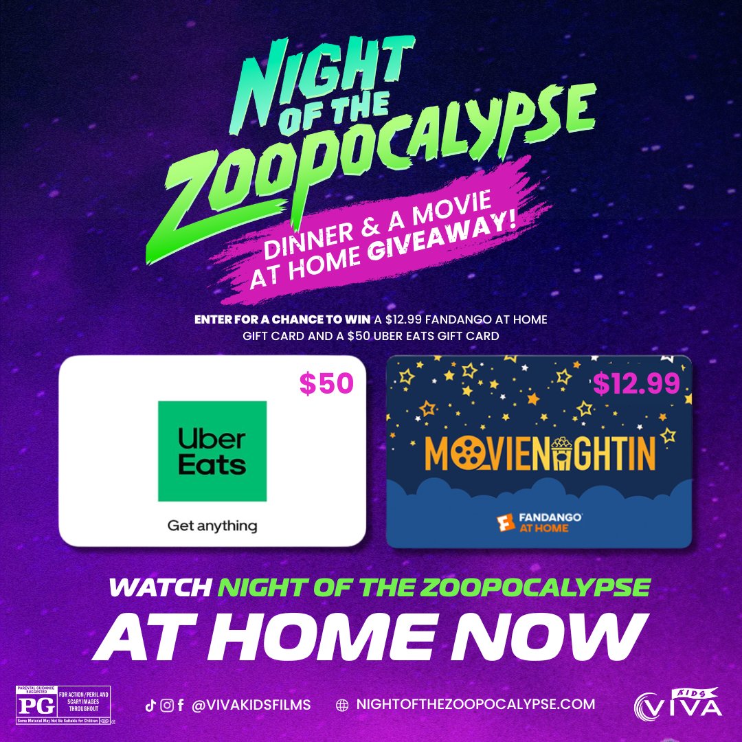 LifeWithKathy's tweet photo. AD NIGHT OF THE ZOOPOCALYPSE is available now to watch at home on Digital! Check it out on Fandango. You can also enter to win a $50 Uber Eats GC and a $12.99 Fandango GC on my blog so you can see the movie!! https://t.co/2kh0ufhwWn #ZOOPOCALYPSE #NightOfTheZoopocalypse https://t.co/3JbJd6zlhF
