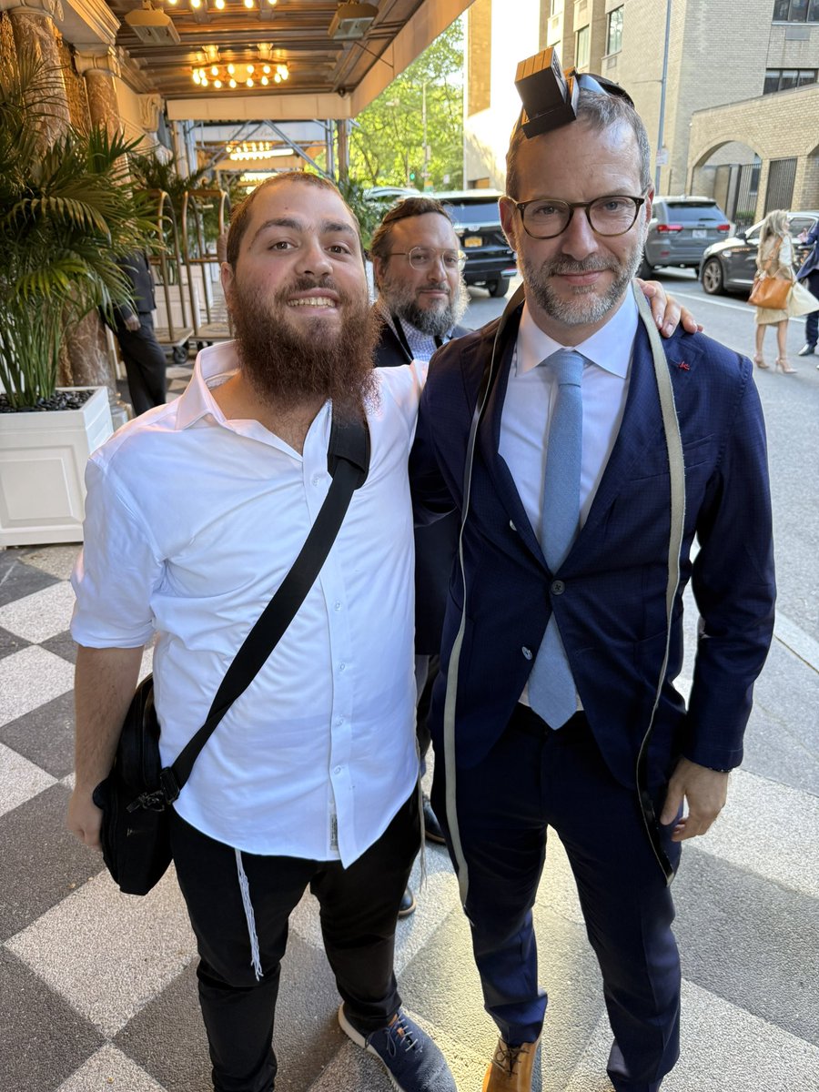 Yossi Farro (@farroyossi) on Twitter photo Wrapped tefillin with <a href="/aboehler/">Adam Boehler</a>, President Trump’s special envoy for hostage affairs.
We prayed to Hashem for the immediate and swift release of all the hostages. Wrapped tefillin with <a href="/aboehler/">Adam Boehler</a>, President Trump’s special envoy for hostage affairs.
We prayed to Hashem for the immediate and swift release of all the hostages.
