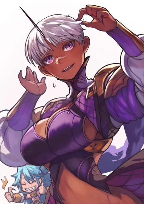 オリキャラのサーミャといいます!Her name is Samya, an original character!#褐色からしか得られない栄養があるので見た人も貼る 