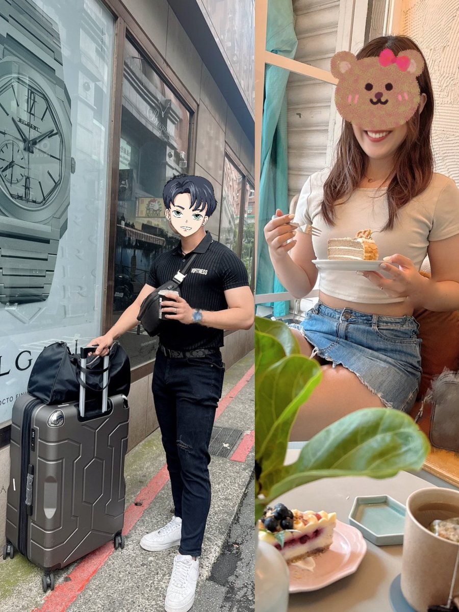 突然發現這次出遊
紳士跟我都沒有合照耶😭
覺得桑心🥹
既然沒有合照....那就自己做一張吧😚
總結就是
玩聯誼久了 男人拍照技術都會進步
大家也是這樣嗎？
#夫妻情侶
#同房換不換
#清新不清新
#高雄
#台南