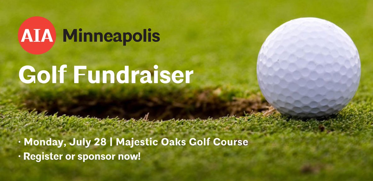 AIAMpls's tweet image. It&apos;s not too early to save your spot at the AIA Minneapolis Golf Outing, the summer fundraiser that always sells out!

Learn more about golfer registration and sponsorship: aia-mn.org/about/chapters…