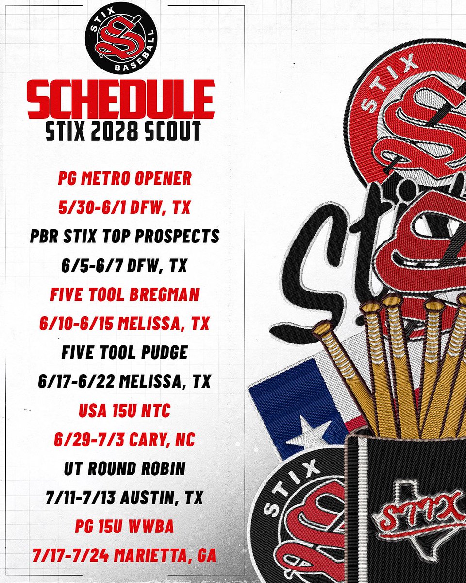 Stix 2028 Scout Summer Schedule ‼️

#STIXFAM | #STIXSCOUT