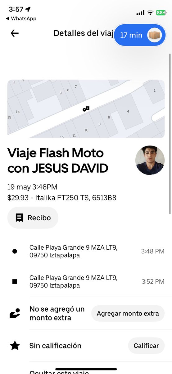 aleAlway's tweet photo. @Uber_MEX malas prácticas no solo de conductores sino de asesores, el conductor inicia y finaliza en el mismo punto y tiene 2.7 de calificación, ustedes le cierran el viaje porque este traía PIN, me cobran y además dicen que no me devuelven el dinero. https://t.co/xCpzrdwzow