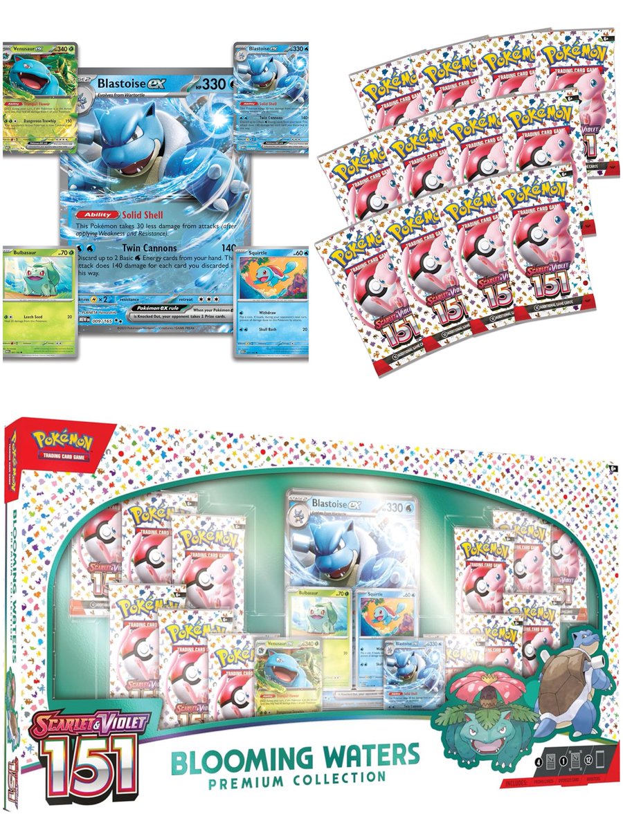 🗣️ RESTOCKING SOON!!

Pokemon 151 Blooming Waters. 

Major retailer links below. 

Amazon: amzn.to/4dndwrI

Barnes &amp; Noble: bit.ly/4jZsZkd

Costco: bit.ly/4mnnWvF

Best Buy: bit.ly/4jaeSr0

Target: bit.ly/3FgJr0o

Walmart: