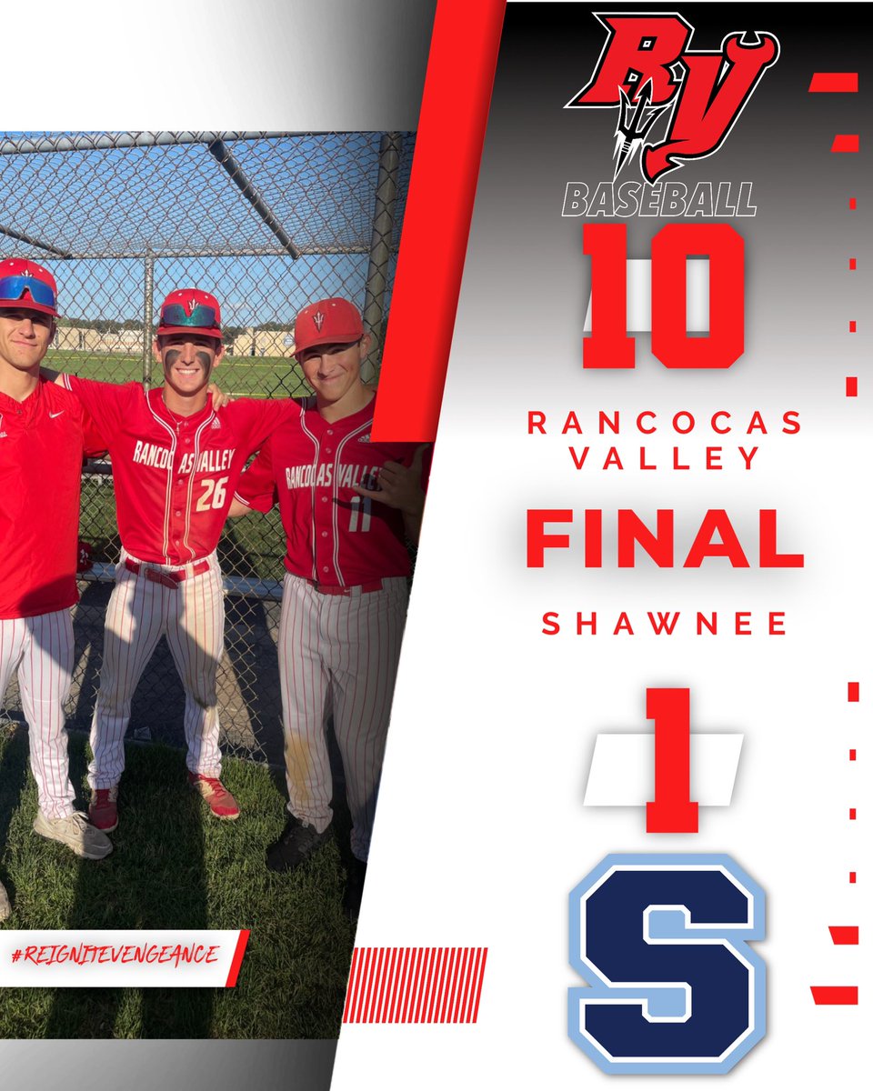 RV Baseball ⚾️ (@rvbaseball_) on Twitter photo 🔱🔥W to start the week! <a href="/Matt/">Matt Deegan</a> Korbich threw a CG 2H and 6k. <a href="/BartlettaJake/">Jake Bartletta</a> had 3H 2RBI, Connor Whitall had 2H 4RBI, and Jaylen Alvarez an RBI double! Back on the road tomorrow vs. Delsea.
#ReigniteVengeance #WIN 🔱🔥W to start the week! <a href="/Matt/">Matt Deegan</a> Korbich threw a CG 2H and 6k. <a href="/BartlettaJake/">Jake Bartletta</a> had 3H 2RBI, Connor Whitall had 2H 4RBI, and Jaylen Alvarez an RBI double! Back on the road tomorrow vs. Delsea.
#ReigniteVengeance #WIN