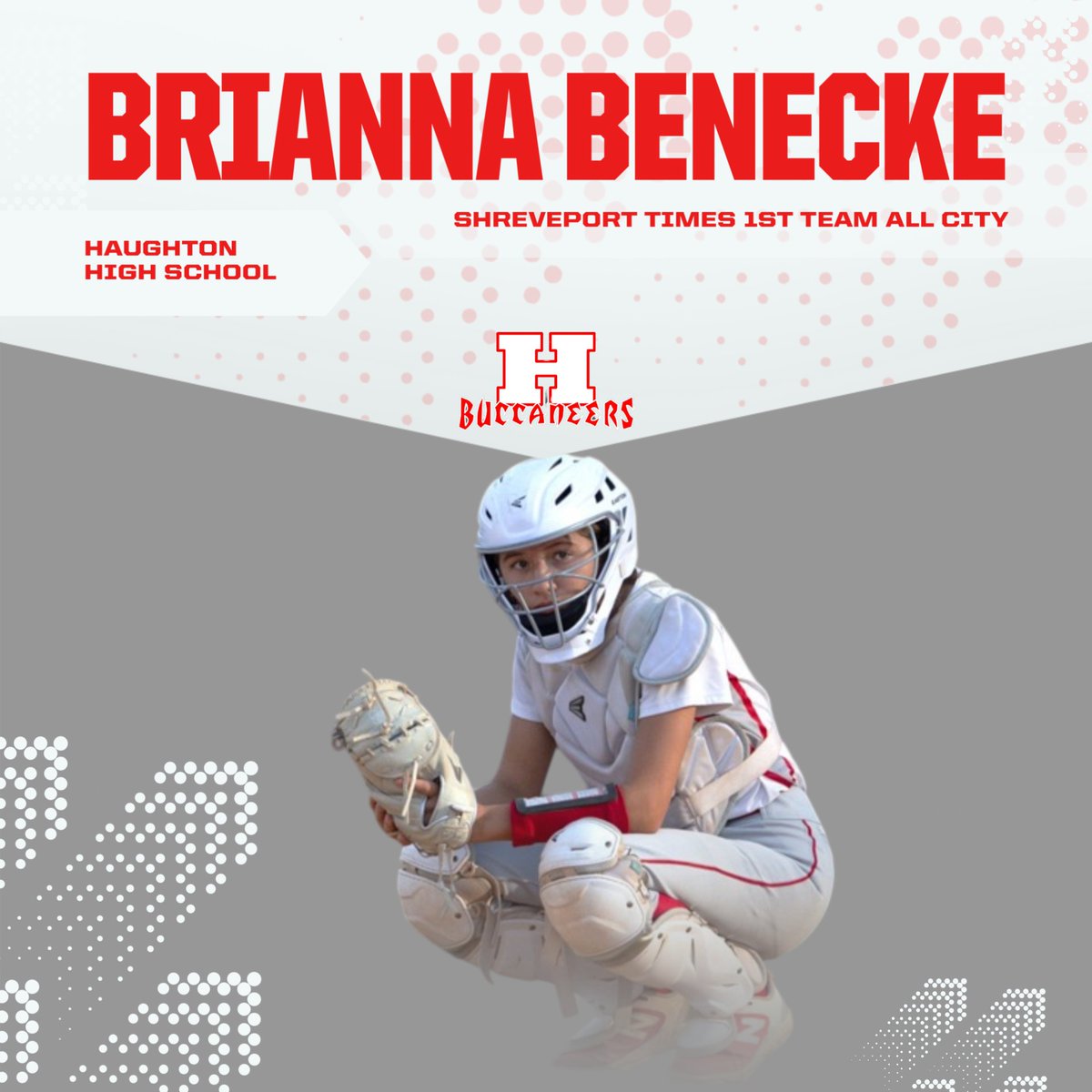 Softball 🥎 

Congratulations to Brianna Benecke on being named Shreveport Times First Team All City.
