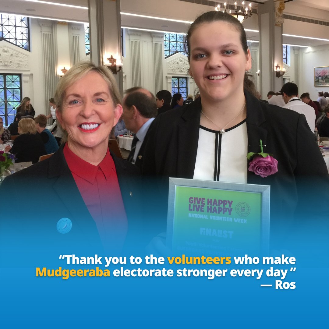 To all the amazing volunteers across the #Mudgeeraba electorate - thank you.

You’re the quiet heroes behind our schools, sports clubs, charities, and community groups.

We see you, we appreciate you, and this week, we celebrate you.