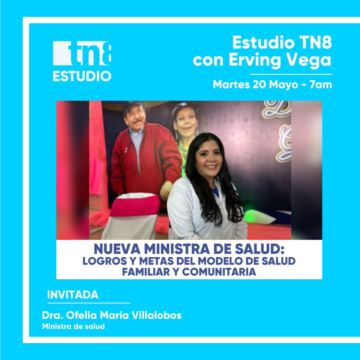 📢 ¡No te lo pierdas!

Este martes 20 de mayo, acompáñanos en Estudio TN8 para una entrevista exclusiva con la nueva Ministra de Salud.

Hablaremos sobre los logros y metas del modelo de salud familiar y comunitaria.

🕘 Sintoniza este martes por TN8. ¡Te esperamos!
