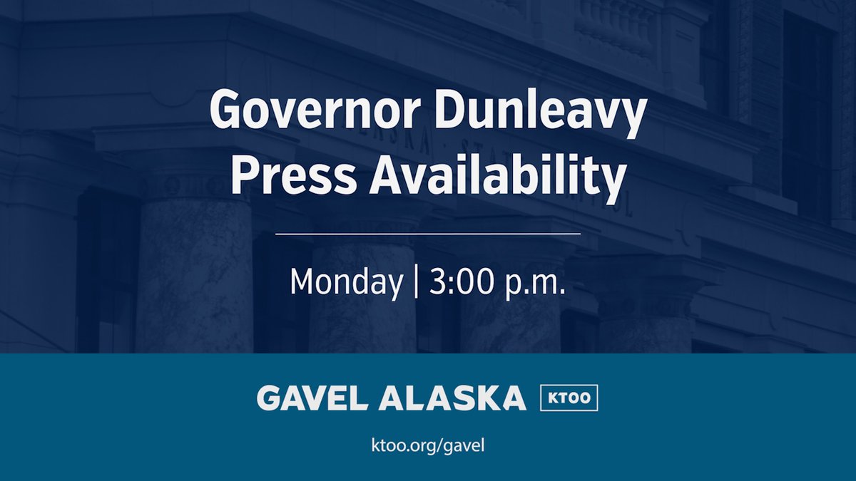 Governor Dunleavy will hold a press availability today at 3:00  to discuss his veto of HB 57, discuss education reform and take questions from reporters. Watch live on KTOO 360TV or here -&gt; ktoo.org/video/gavel/wa… #akleg