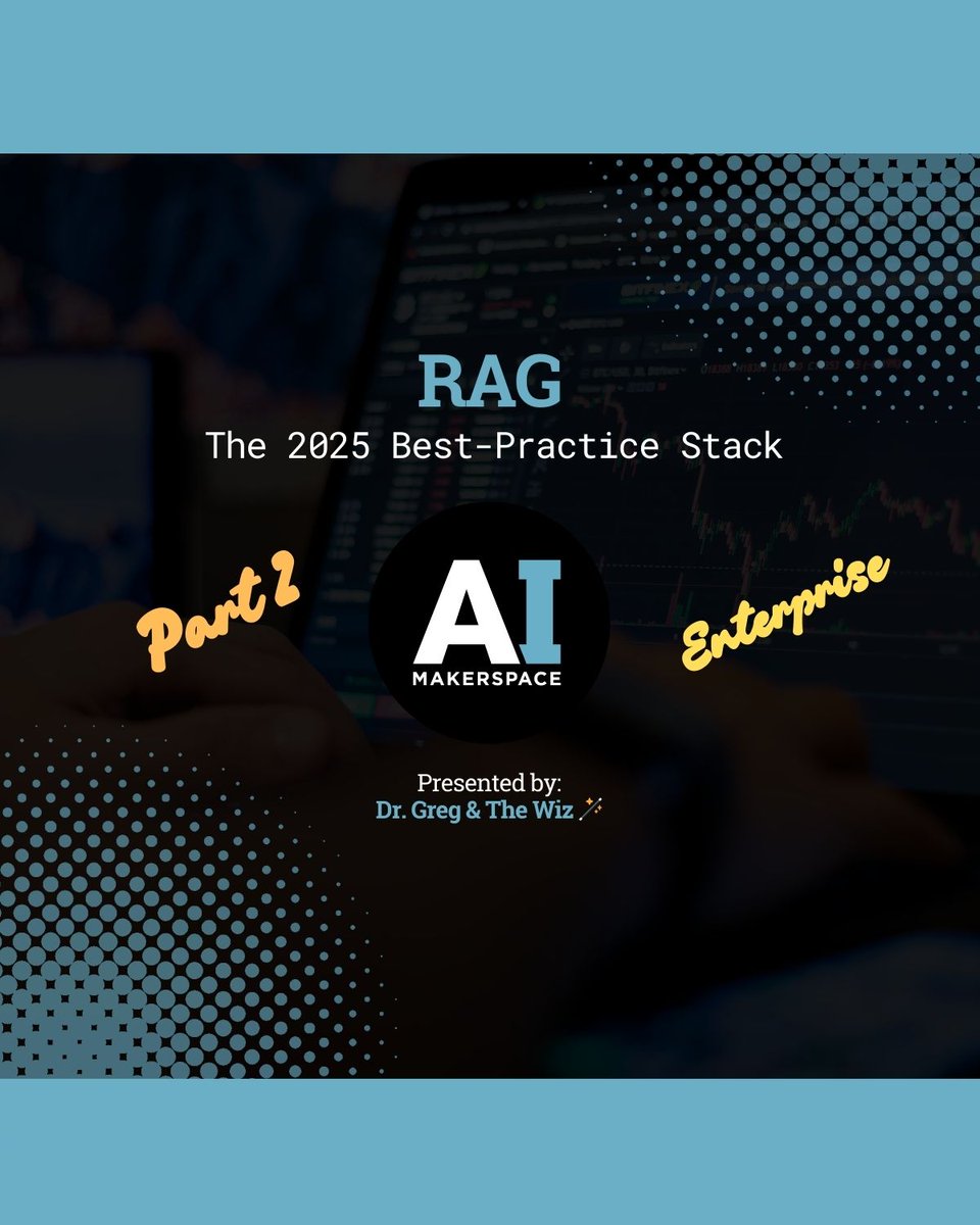 What we built 🏗️, shipped 🚢, and shared 🚀 last week: the 2025 RAG enterprise production stack!
We covered the full enterprise journey of a RAG app:
 ✅ On-prem demo to cloud deployment
 🧪 Data validation &amp; beta testing
 🔌 CSP integration
Featuring: LangGraph, QDrant, Cohere