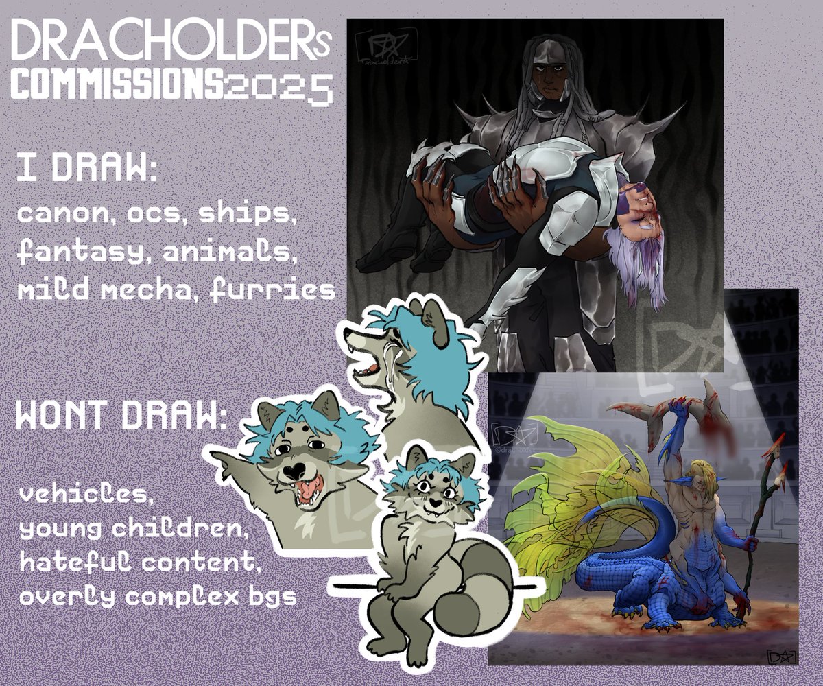 dracholder's tweet image. Ignore this im just posting it so i can pin it
COMMISSIOT PRICE SHEET 2025 ‼️
#Commission #commissionart