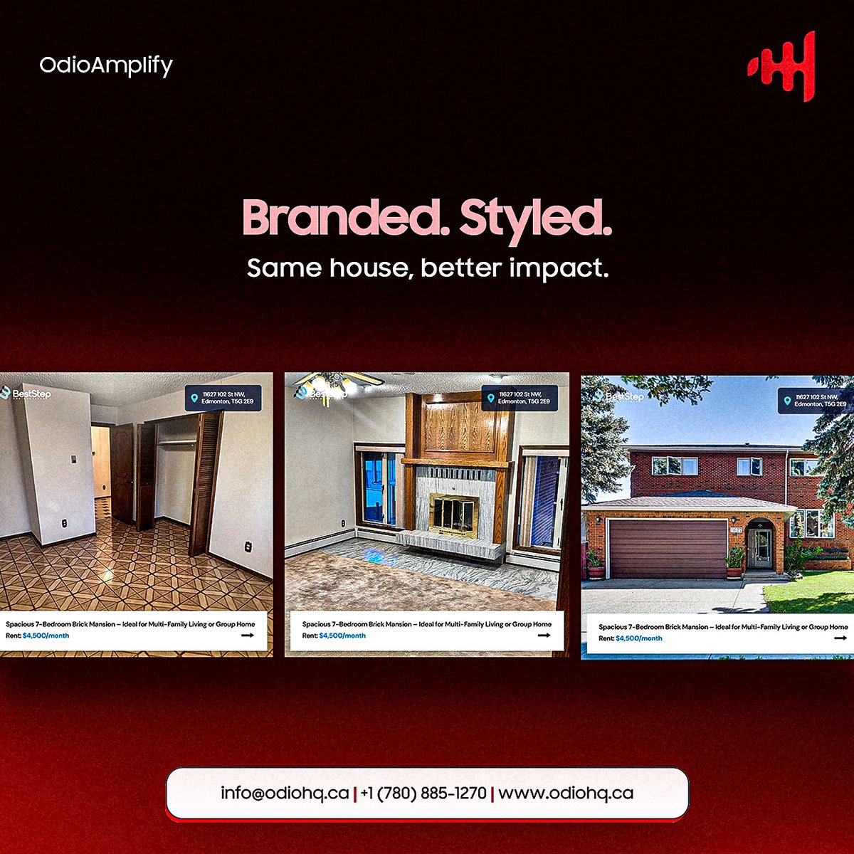 odiohq's tweet photo. That “wow” factor you’re looking for?
 It could be one strategic design tweak away.

We help brands like Best Step Real Estate turn everyday content into compelling, conversion-ready assets.

Same offer. Stronger presence. Higher trust. https://t.co/fUZURhH3wC