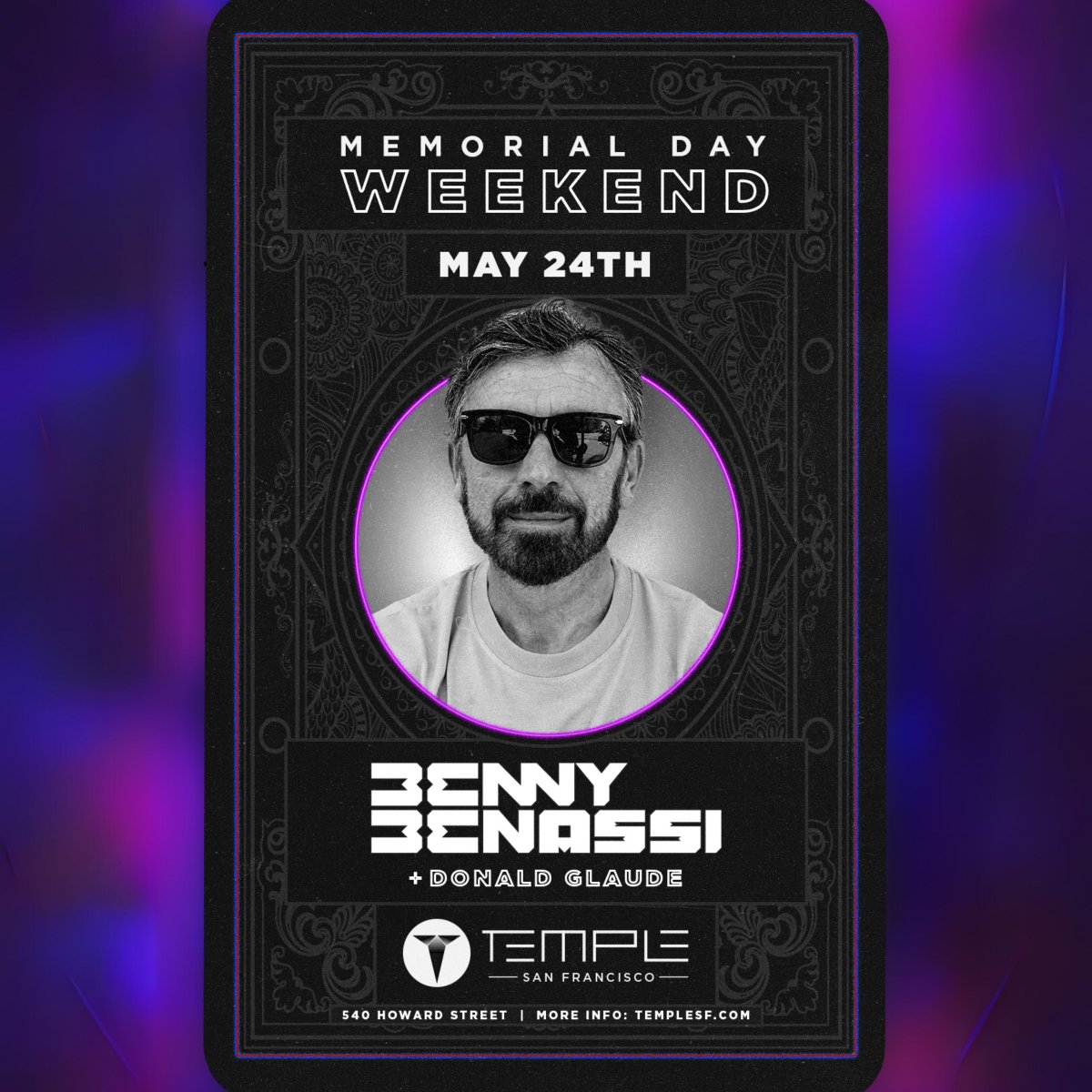 Not satisfied with your 3-day weekend plans? Temple’s got you Saturday night with legendary DJ Benny Benassi 🔥 Bringing his signature electro/house vibes &amp; worldwide banger, Satisfaction 🕺

Enter now to win 4 VIP tickets 👇
t.dostuffmedia.com/t/c/s/271858