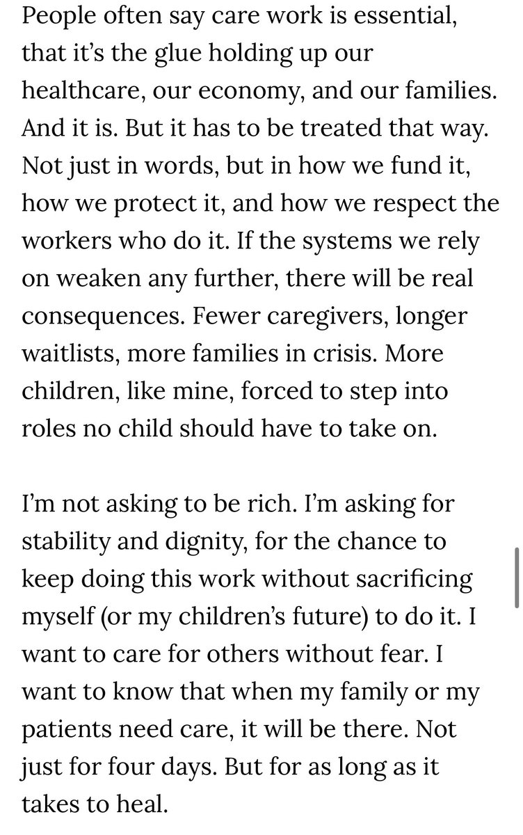 Ai-jen Poo (@aijenpoo) on Twitter photo āIām not asking to be rich. Iām asking for stability and dignity, for the chance to keep doing this work without sacrificing myself (or my childrenās future) to do it.ā
Care worker & <a href="/domesticworkers/">Domestic Workers</a> member Jacqueline Lamar, telling her #ProtectMedicaid story in āIām not asking to be rich. Iām asking for stability and dignity, for the chance to keep doing this work without sacrificing myself (or my childrenās future) to do it.ā
Care worker & <a href="/domesticworkers/">Domestic Workers</a> member Jacqueline Lamar, telling her #ProtectMedicaid story in