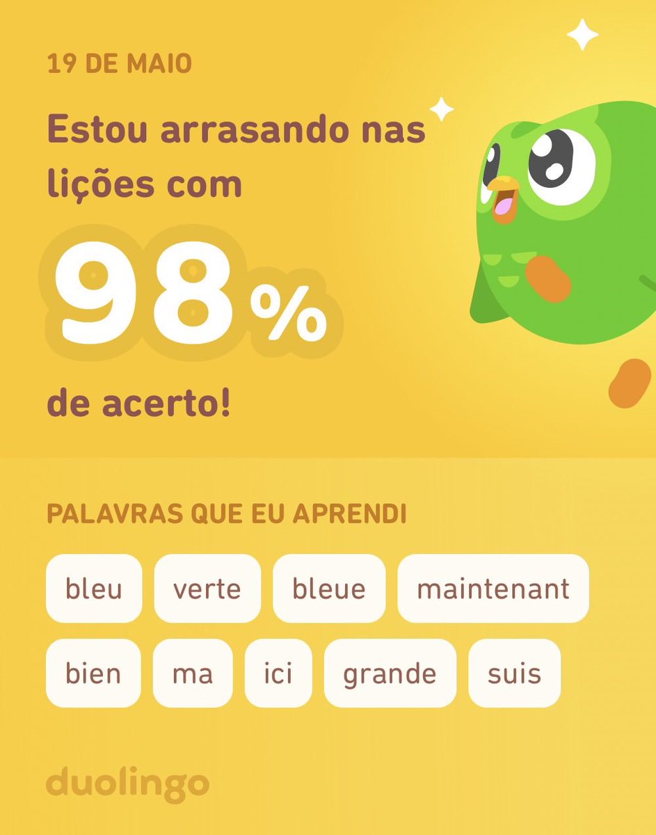 robsol64's tweet photo. Estou aprendendo francês no Duolingo! É grátis, divertido e eficaz. https://t.co/u7cHs8y0Up