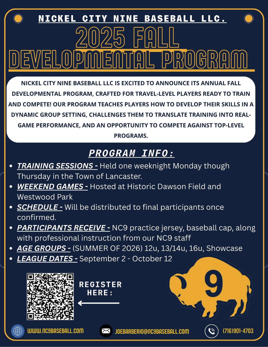 Nickel City Nine Baseball, LLC tweet media