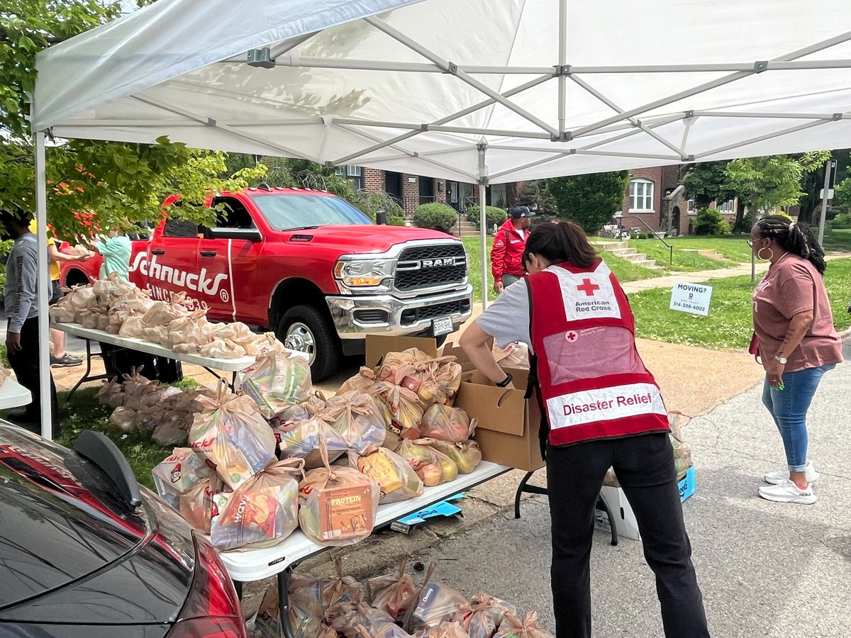 RedCross's tweet photo. More than 80 Red Cross disaster workers are on the ground in Missouri and Kentucky, helping communities devastated by severe storms and deadly tornadoes over the weekend.

Volunteers are providing shelter, food and emotional support to those affected. They’re also working closely with partners in impacted areas to identify additional needs and forms of support.

The threat isn’t over — more severe weather is expected over the next several days. Everyone in the path of these storms is encouraged to remain vigilant, seek safe shelter, and follow guidance from local officials. 

To Get Help: If you need assistance or a safe place to stay, please visit a Red Cross shelter. You can locate one by calling 1-800-RED CROSS or downloading our free Emergency app.
