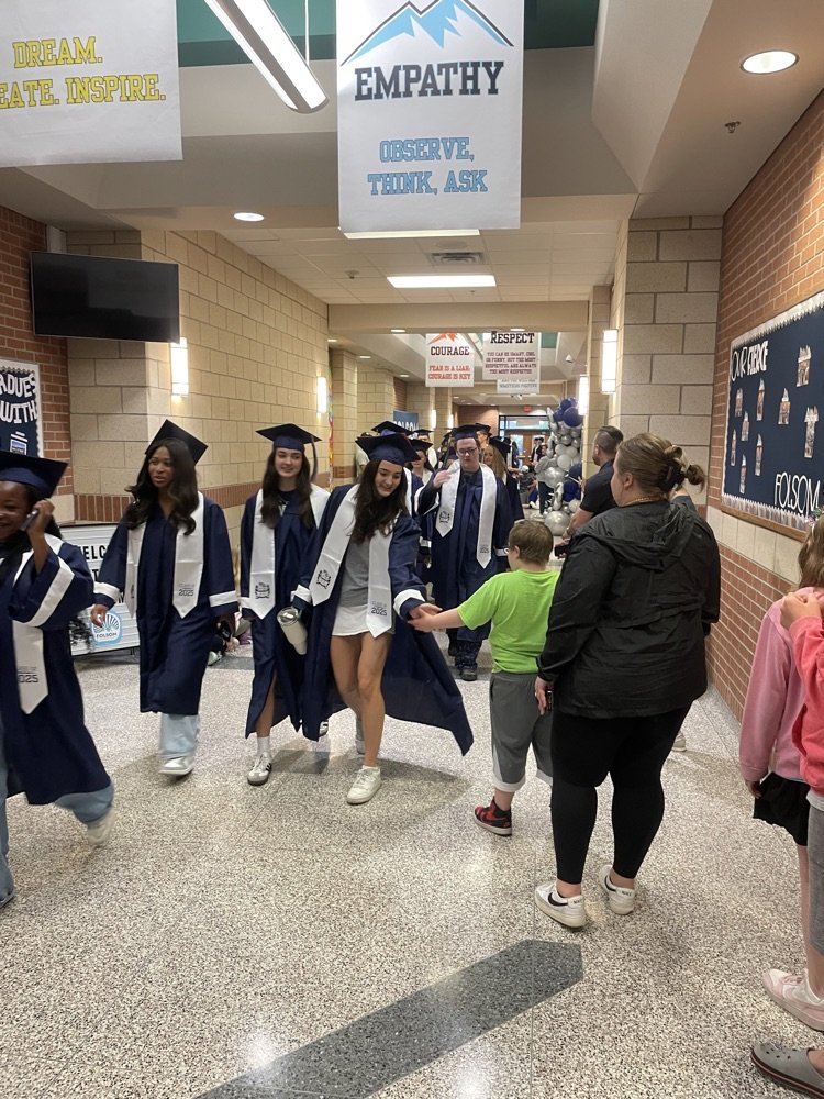 Congratulations, Seniors! Folsom loved having you back this morning. One of our favorite traditions of the year! So neat to see students and teachers reuniting.
