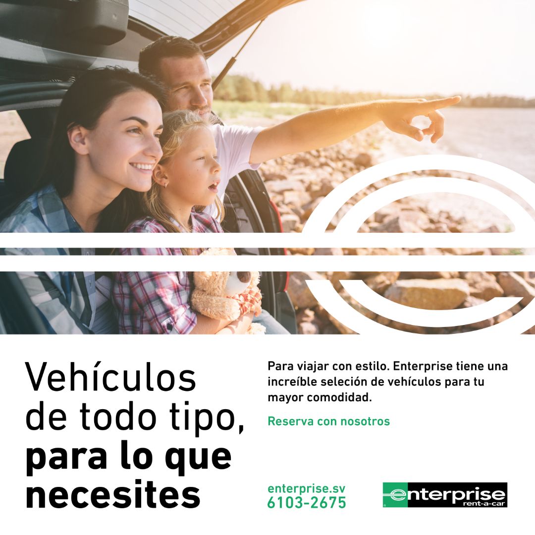 En Enterprise Rent-A-Car, tenemos vehículos de todo tipo para lo que necesites. 🚗🚚 

Desde una furgoneta para mudanzas hasta un SUV para una escapada, ¡tenemos el vehículo ideal para ti!

¡Haz clic y asegura tu vehículo antes de que se acabe! ☎️ +503 2367 8099 🔗