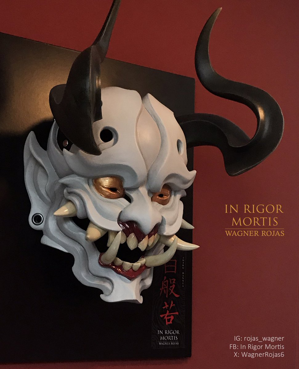 Wagner Rojas (@wagnerrojas6) on Twitter photo Pedido que se envió a USA hace algunos meses:
 -Wearable mask "Shiro Hannya" 
en acabado mate con cuernos personalizados en forma de "S"
 Tomó más tiempo del habitual por el proceso de esculpir opciones hasta llegar al diseño final. 🔥
#mask #handmade Pedido que se envió a USA hace algunos meses:
 -Wearable mask "Shiro Hannya" 
en acabado mate con cuernos personalizados en forma de "S"
 Tomó más tiempo del habitual por el proceso de esculpir opciones hasta llegar al diseño final. 🔥
#mask #handmade