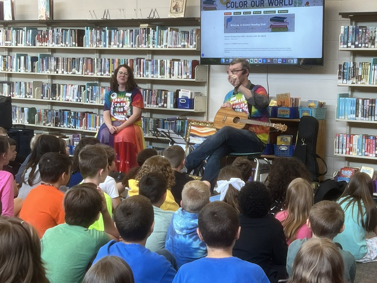 Thank you to Mr. George for visiting Smith &amp; helping our students learn about the DCDL Summer Reading Program! Families, make sure you check out information on their website and visit the Library this summer!
