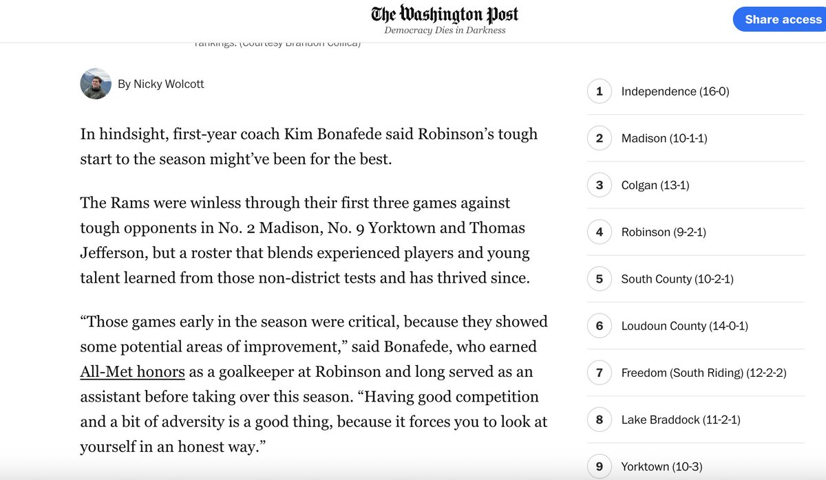 Abby Huisman 2026 (@abbyhuisman0516) on Twitter photo We’re ranked #4 by The Washington Post! ⚽️ Thank you <a href="/nickywolcott/">Nicky Wolcott</a> and <a href="/WashPostHS/">WashPost HS Sports</a>
for the great feature. 📷❤️
In one of the toughest districts around, we’ve worked our way to the top. District semis and finals this week. Regionals next. Then I head south to ECNL NC. #READY
The We’re ranked #4 by The Washington Post! ⚽️ Thank you <a href="/nickywolcott/">Nicky Wolcott</a> and <a href="/WashPostHS/">WashPost HS Sports</a>
for the great feature. 📷❤️
In one of the toughest districts around, we’ve worked our way to the top. District semis and finals this week. Regionals next. Then I head south to ECNL NC. #READY
The