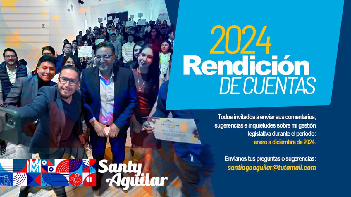 Todos invitados a enviar sus preguntas y comentarios. #RendiciónDeCuentas24