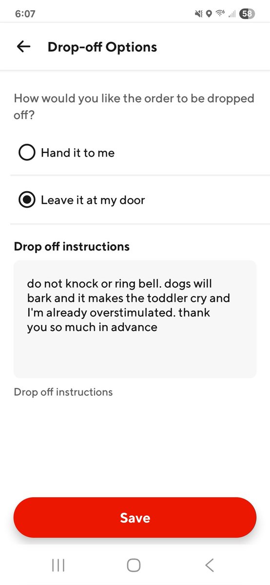 amanalorian's tweet photo. I always forget what my drop off instructions are 😂😂😂 https://t.co/qO6flBw47B