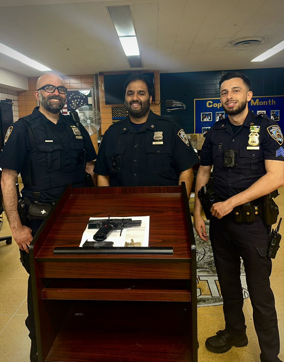Earlier today, Officer Molina, Officer Budhan &amp; Quality of Life Sergeant Musayev did confront a male who was in possession of this loaded firearm. After a brief struggle, they were able to place the male under arrest and safely remove this firearm off of the streets of Manhattan.