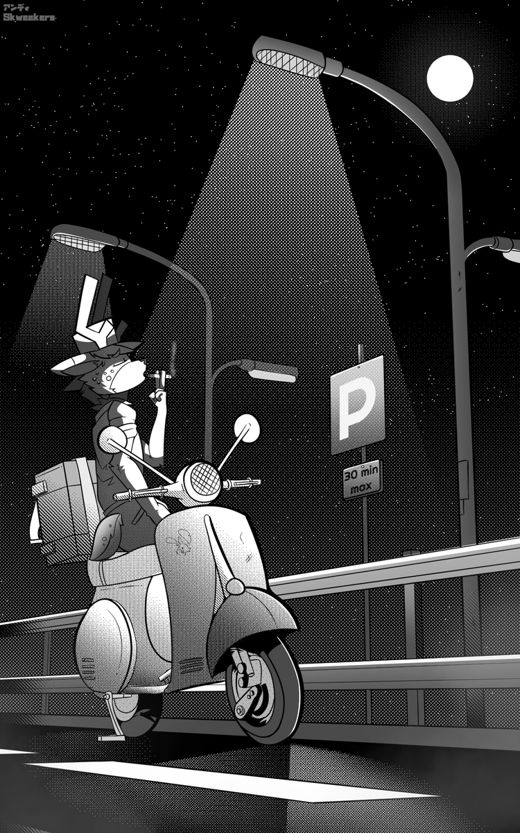 Skweeker1's tweet photo. Personal Art - "A Moment to Respite."

"What a hectic shift this has been, huh?"
I love drawing in a Monochrome / Manga Style once in a while. https://t.co/U1tW106gZR