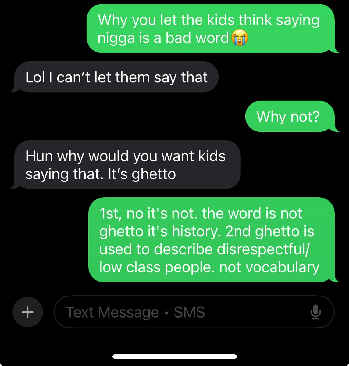 applecherrypiee's tweet photo. Then he goes on to say because white people can’t say it, it’s considered ghetto🤦🏾‍♀️ https://t.co/tWZ1IDWAV0
