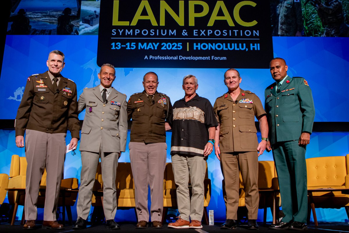 I_Corps's tweet photo. Power in Partnership. Readiness by Design. 💪💪
#LANPAC 2025 brought leaders from 32 nations together in Honolulu to advance joint land power, interoperability, and regional deterrence across the Indo-Pacific.
📸SGT Rebecca Watkins https://t.co/mNXHM6PkiT