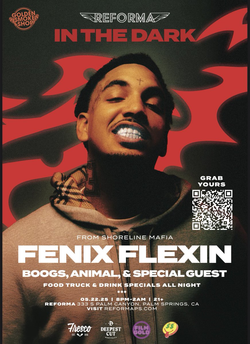 UTBLIFESTYLE's tweet photo. This Thursday @fenix_flexin in Palm Springs — https://t.co/wHj3FxCtfw https://t.co/4S3eFWNKQ9
