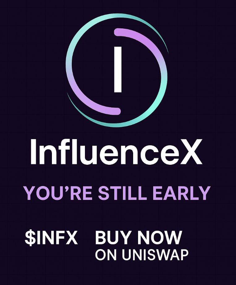 InfluenceXCoin's tweet photo. How to buy $INFX -
Don’t see it on MetaMask Swap? No problem. Here’s how:
1️⃣ Go to Uniswap: [https://t.co/KpgMq7t3nS]
2️⃣ Paste $INFX contract:
 0x24B3906F1b3Db37af8Ae7b7894e7ad83CD99db8b
3️⃣ Swap ETH → INFX
4️⃣ Add INFX token to MetaMask manually

DEX Tools Price Chart: https://t.co/RYb2qSwnza
Get in early. This is your backstage pass to the creator economy.
#INFX #INFXTakeover #CryptoHowTo #MemeCoin #influencers #Ethereum #cryptocurrency #CryptoNews  @AltcoinDailyio @APompliano @Ashcryptoreal @TheCryptoLark