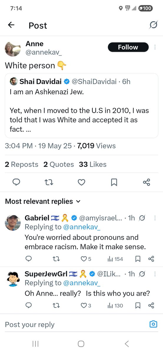 jina_huh's tweet image. Anne Kavalerchik (Ph.D student, Sociology and Informatics, @IndianaUniv):

1. What&apos;s your ethnicity and race?

2. Why do you, a graduate student, feel entitled to call a Jewish Israeli professor &quot;White person&quot;? #basicmanners #basicrespect #antisemitism 

Cc @_FAAM