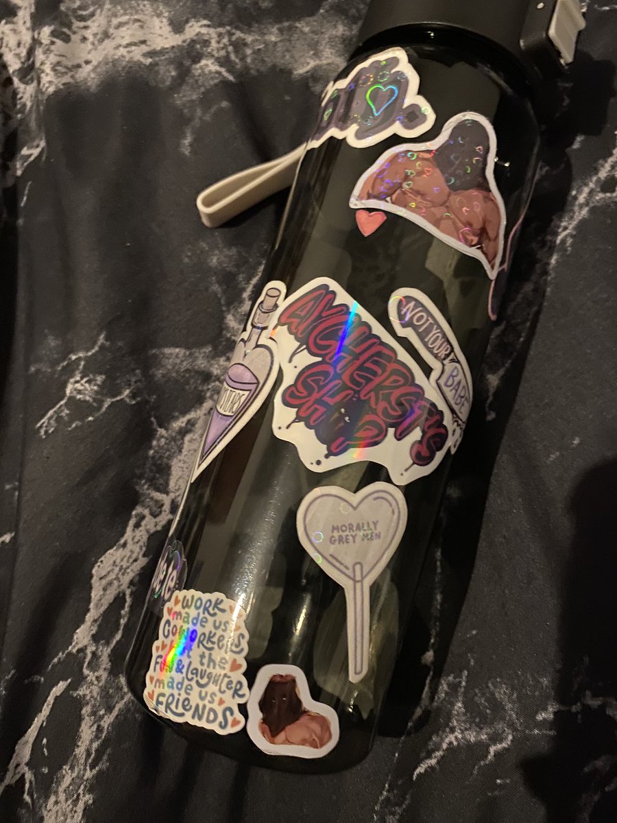 space___babe_'s tweet photo. HE HAS ARRIVED!! Shut up I’m obsessed with everything!! The stickers and the “photocard”? YOUR THE BEST 😭😭😭 @aycherst @AycherstShop https://t.co/mUgIpgsD51