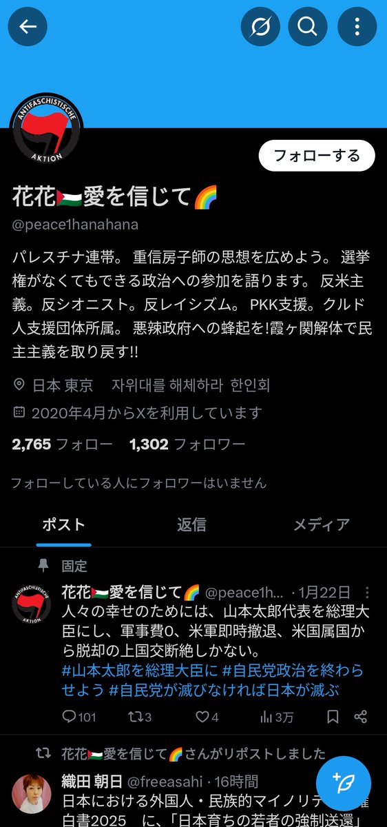 警察官のコンビニ利用に猛反対してる人のプロフィール見たらこれなの、「答え合わせ」って感じがしてたまらん
