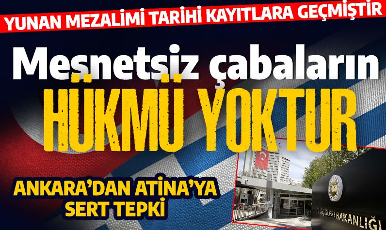 Ankara’dan Atina’ya sert tepki: "Mesnetsiz çabaların hükmü yoktur"

trhaber.com/gundem/ankara-…