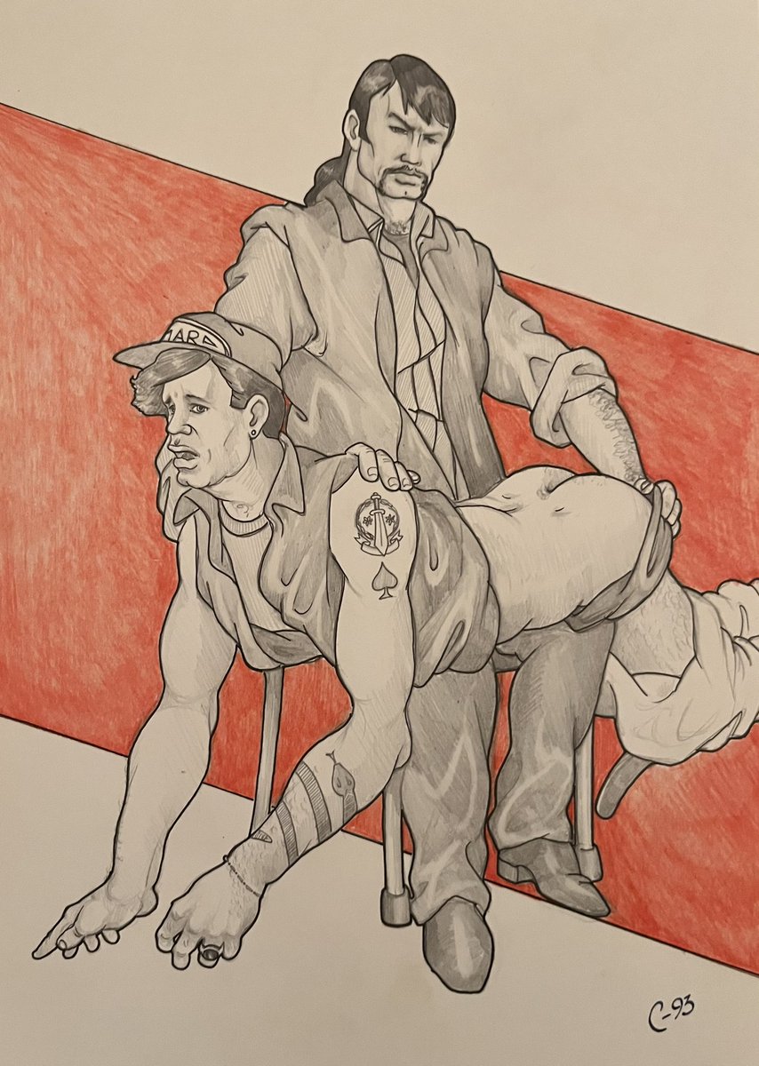 C of Sweden is a classic spanking artist.  See his work, and many others, at the Leather Archives &amp; Museum exhibition, “Paddles and Switches and Straps, Oh My!The Dynamic Community of Adult Male Spanking.” Opens THIS THURSDAY!!!