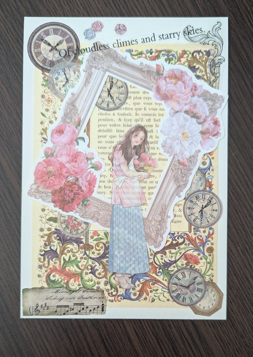 おはようございます😊
最近は溜まりに溜まった窓付DM封筒のコラージュ封筒ばっかり作っています😅なくならないDM封筒の山⋯
気分転換のコラージュ🍀.⋆
 #コラージュ  #コラージュ好きさんと仲良くなりたい