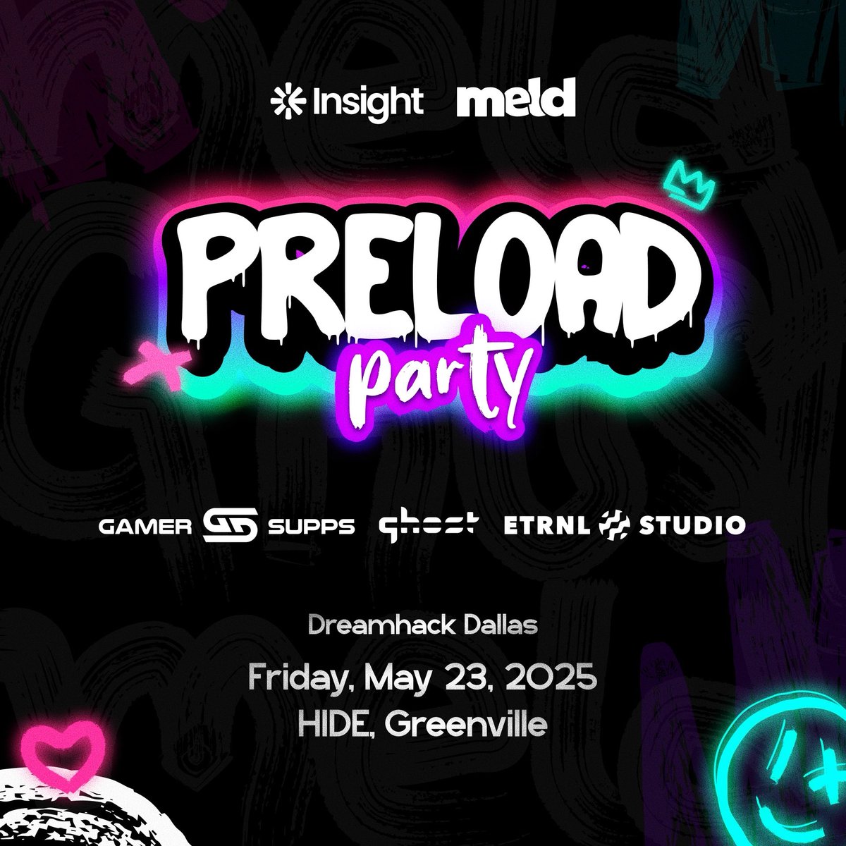 The PreLoad Party @ DreamHack Dallas

We are excited to host the PreLoad Party to officially kick off the DreamHack weekend! 

🗓️ Friday, May 23rd
⏰ 8PM CDT

RSVP below 👇