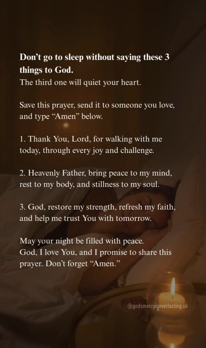 Don't go to sleep without saying these 3 things to God