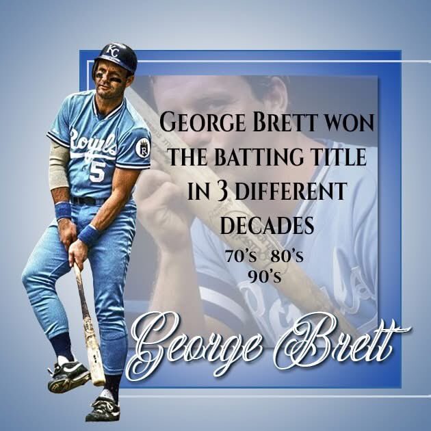 George Brett captured AL Batting titles in 1976, 1980, &amp; 1990
