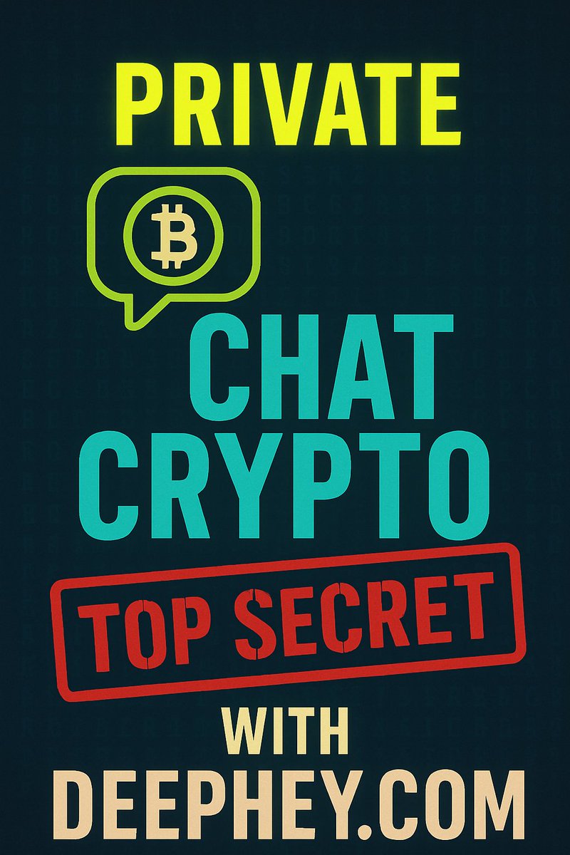 onelifeonevideo's tweet image. This chat deletes itself faster than your portfolio in a bear market 🐻📉

Join the shadows → deephey.com

#DeepHey #CryptoLife #AnonymousChat #BTC #ETH #Web3