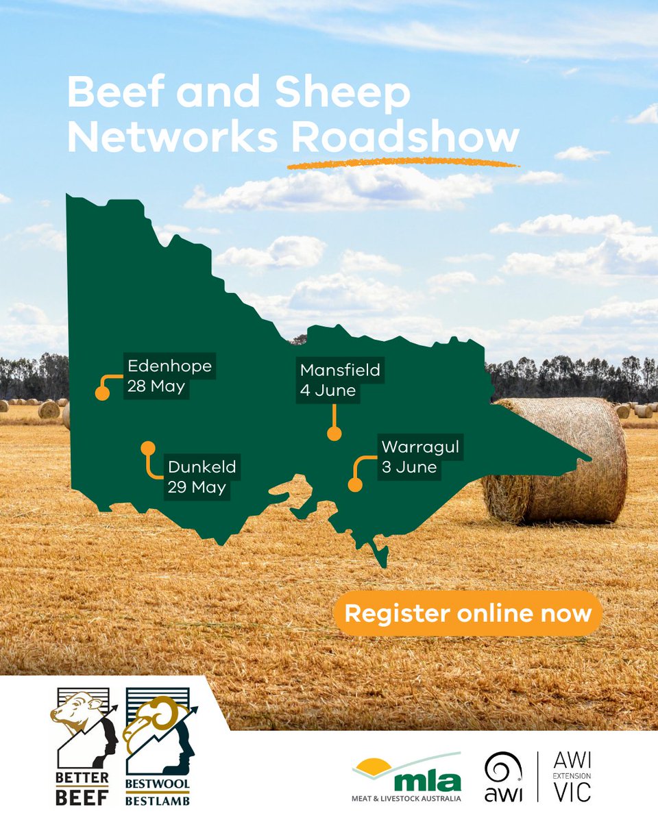 The BestWool/BestLamb and BetterBeef networks team are bringing practical advice out to you 🚗🚜 

This year's theme, Weathering Today, Building Tomorrow, centres on supporting 🐮 🐑 beef and sheep farmers for this season and beyond. 

Featuring respected industry experts Cam