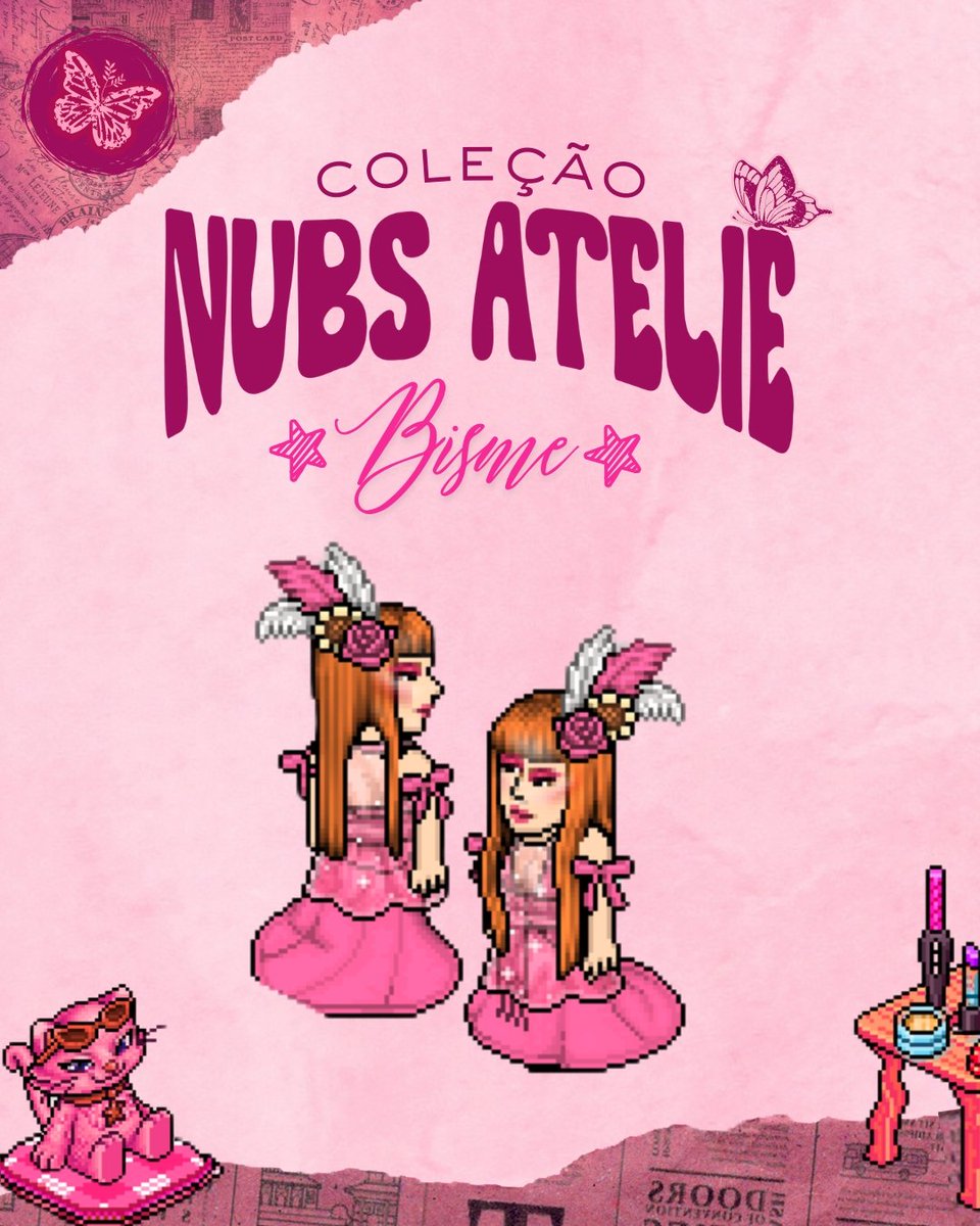 nubs_atelie's tweet photo. ★Coleção Nubs Ateliê★
A mais nova coleção em tons de rosa feita especialmente para a ruivinha mais famosa do hotel (@BismeHB ) já está disponível!! https://t.co/CgSLGWdxh9