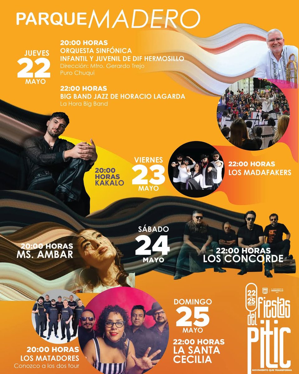 Juan Antonio Pérez (@notacentralmx) on Twitter photo 🎉🎊🎶 En 3 días inician las #FiestasdelPitic2025 🎉🎶
Del 22 al 25 de mayo, el centro histórico de #Hermosillo se llenará de música, teatro y arte con más de 1,400 artistas de 9 países.
Participarán artistas nacionales e internacionales: #miguelbosé <a href="/boseofficial/">Miguel Bosé</a> <a href="/CaifanesMx/">CaifanesMx</a> 🎉🎊🎶 En 3 días inician las #FiestasdelPitic2025 🎉🎶
Del 22 al 25 de mayo, el centro histórico de #Hermosillo se llenará de música, teatro y arte con más de 1,400 artistas de 9 países.
Participarán artistas nacionales e internacionales: #miguelbosé <a href="/boseofficial/">Miguel Bosé</a> <a href="/CaifanesMx/">CaifanesMx</a>