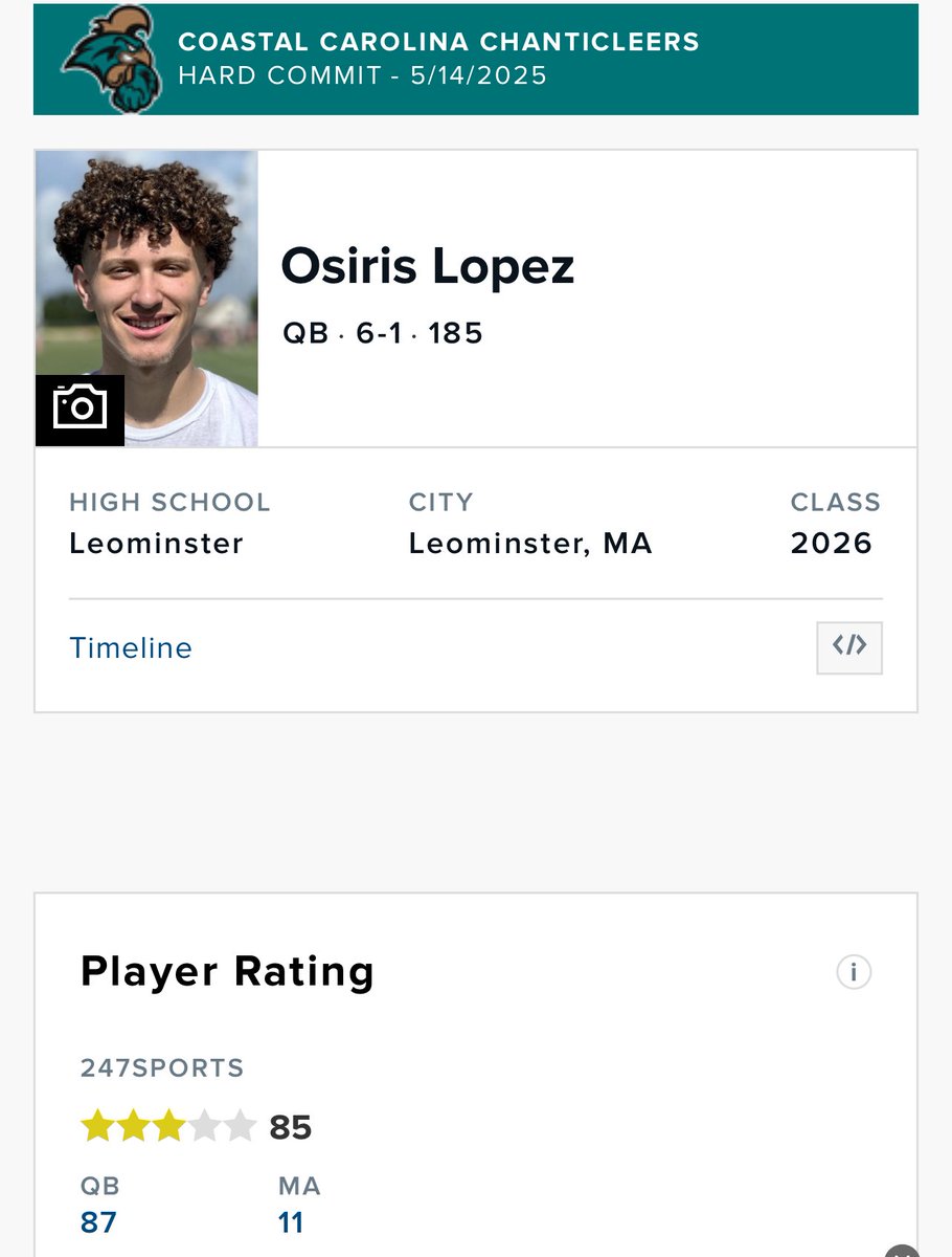 Osiris Lopez โ26 (@osirislopez_) on Twitter photo Blessed to be ranked a 3โญ๏ธ by <a href="/247Sports/">247Sports</a> โผ๏ธ
<a href="/M2_QBacademy/">M2 QB Academy</a> <a href="/amclaughlinqb/">Alex McLaughlin</a> <a href="/CanterburyCoach/">Coach Canterbury</a> <a href="/Coach_DGates/">Devin Gates</a> Blessed to be ranked a 3โญ๏ธ by <a href="/247Sports/">247Sports</a> โผ๏ธ
<a href="/M2_QBacademy/">M2 QB Academy</a> <a href="/amclaughlinqb/">Alex McLaughlin</a> <a href="/CanterburyCoach/">Coach Canterbury</a> <a href="/Coach_DGates/">Devin Gates</a>