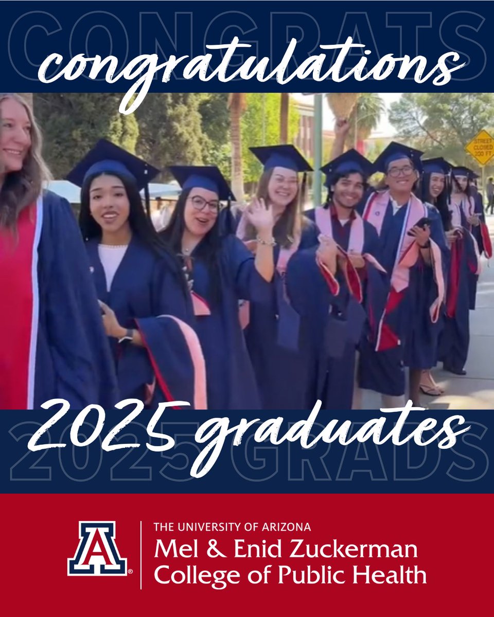 Congratulations to our Spring 2025 Graduates! We are so proud of you!

Check out our Congrats Grads! webpage and student award winner profiles. #2025graduates #PublicHealth #publichealthgrads #BearDown2025

All here: publichealth.arizona.edu/meet-our-stude…