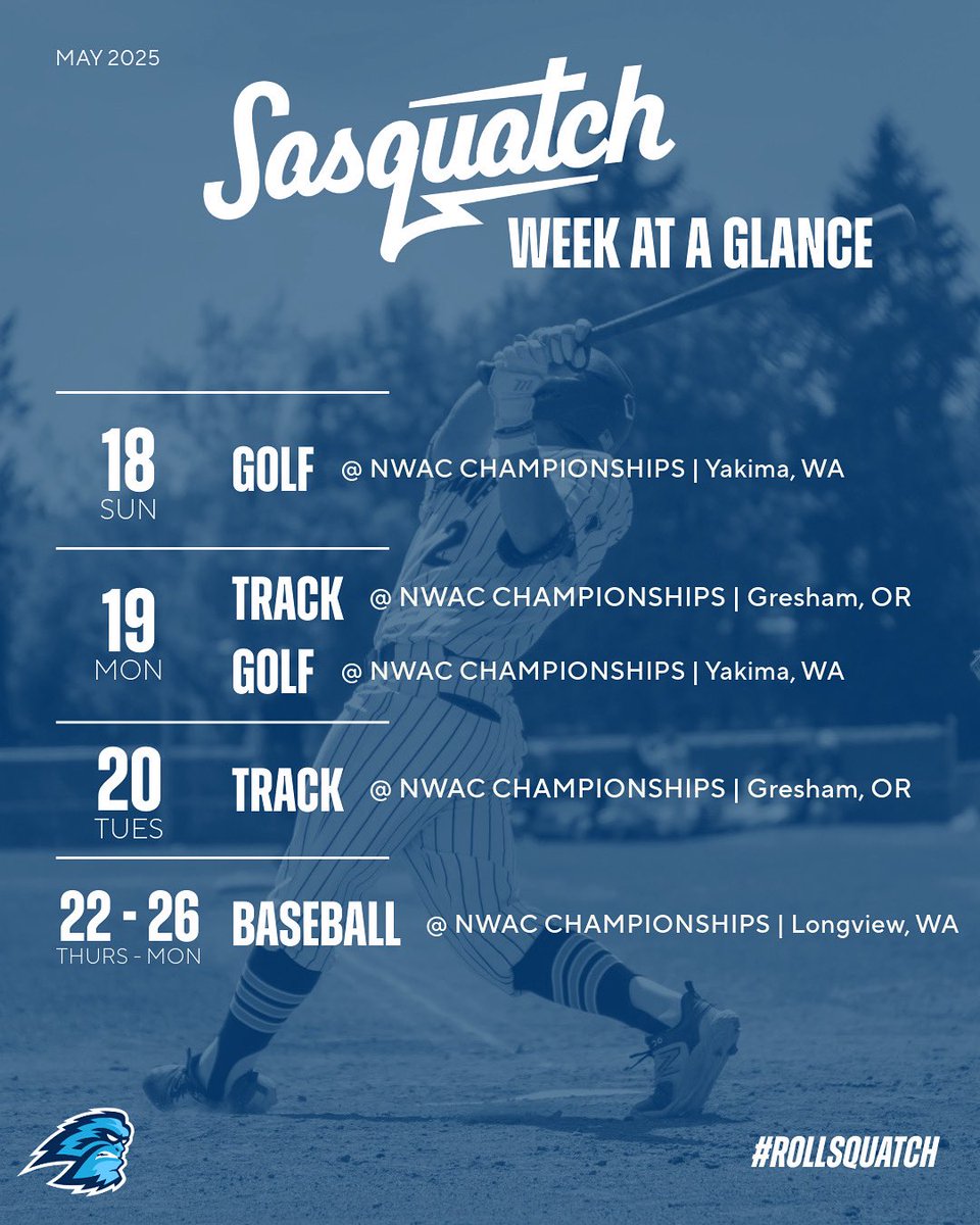 This week in Spokane Colleges Athletics!🗓️

#RollSquatch | #WeAreSpokane